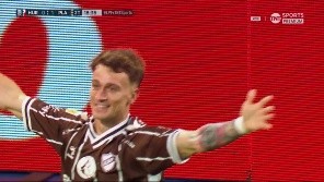 Tras una pelota parada, Mainero sorprendió con un zurdazo, imposible para Galíndez.