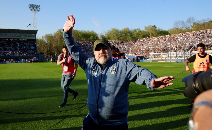 Diego Maradona generó una revolución en su llegada a Gimnasia(EFE)