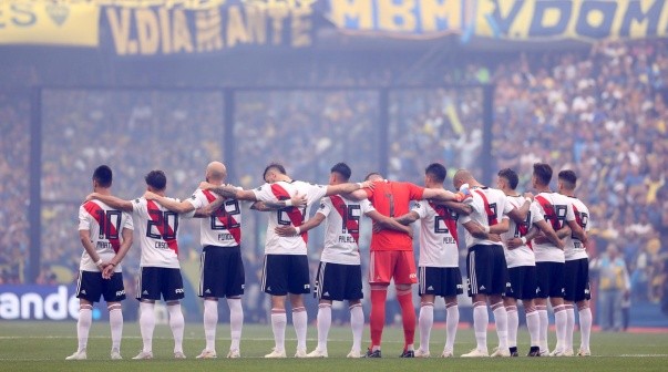 Los jugadores de River en la Final de la Libertadores 2018