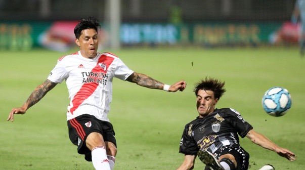Enzo Pérez, en la semifinal de la Copa Argentina entre River y Estudiantes de Buenos Aires