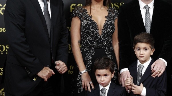 La familia Messi en la entrega del Balón de Oro