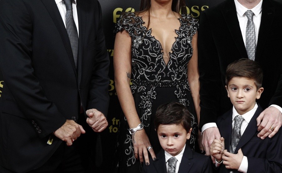 La familia Messi en la entrega del Balón de Oro(EFE)