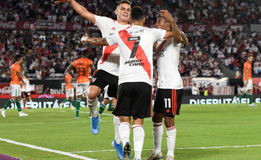 River pasó una difícil prueba ante Banfield. Foto: Fotobaires