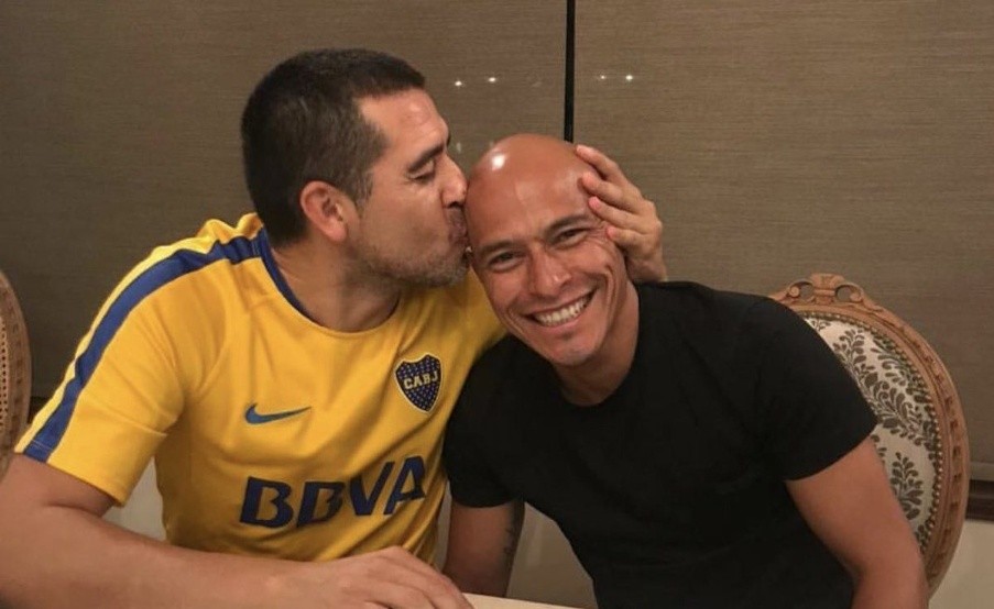 Juan Román Riquelme y Clemente Rodríguez(INSTAGRAM)