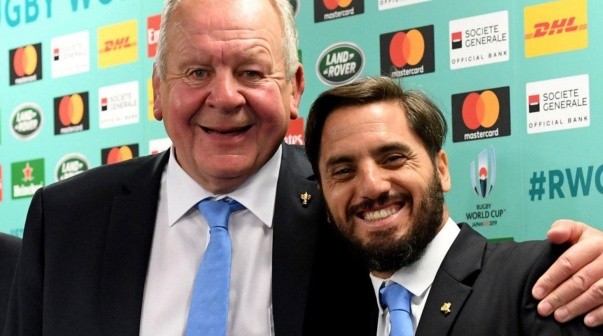 Bill Beaumont y Agustín Pichot