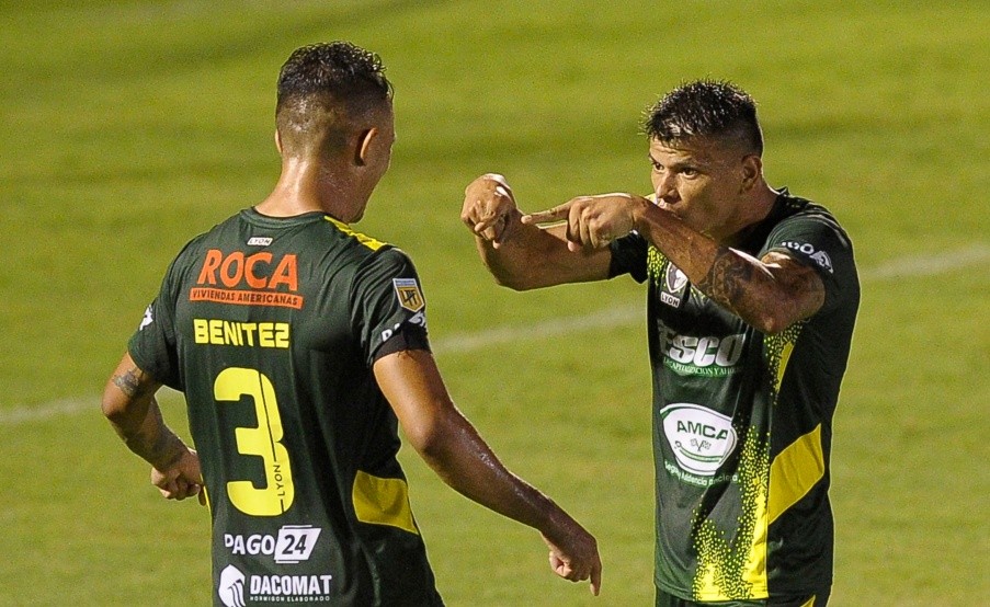 Walter Bou anotó el gol de Defensa y Justicia(Fotobaires)