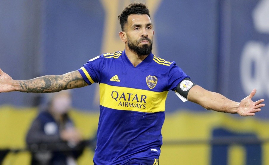 Carlos Tevez con la camiseta de Boca(Fotobaires)