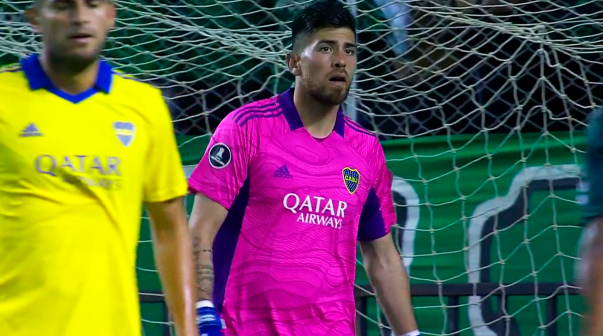 Agustín Rossi en el partido ante Deportivo Cali