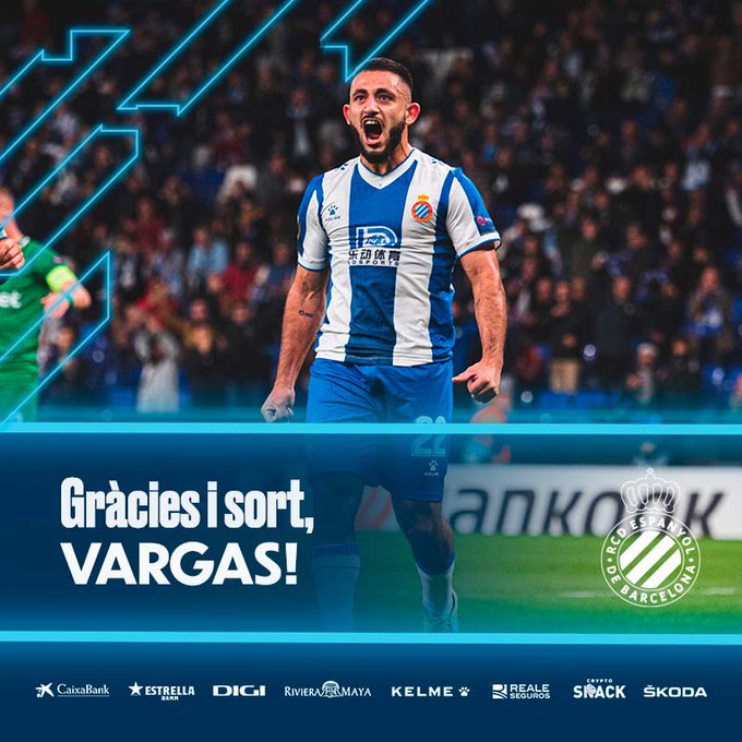 ¡Oficial! Se definió el futuro del Monito Vargas(Espanyol)
