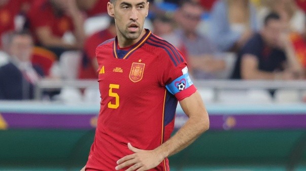 Sergio Busquets con la Selección de España.