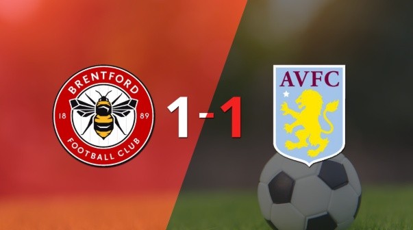 Empate a uno entre Brentford y Aston Villa