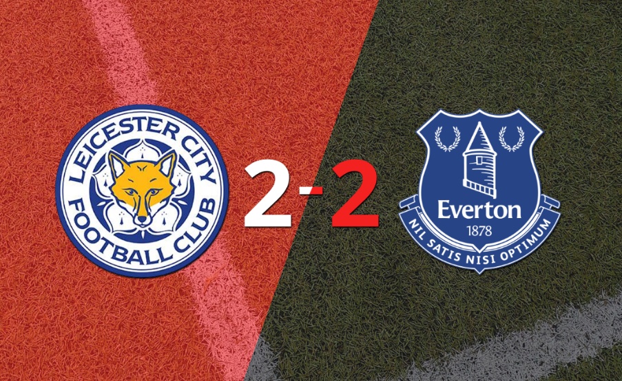 Leicester City y Everton firman un empate en dos