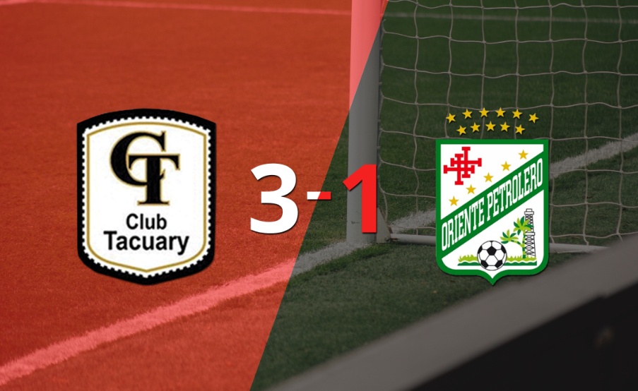 Tacuary gana 3-1 a Oriente Petrolero con doblete de Edson Cariús