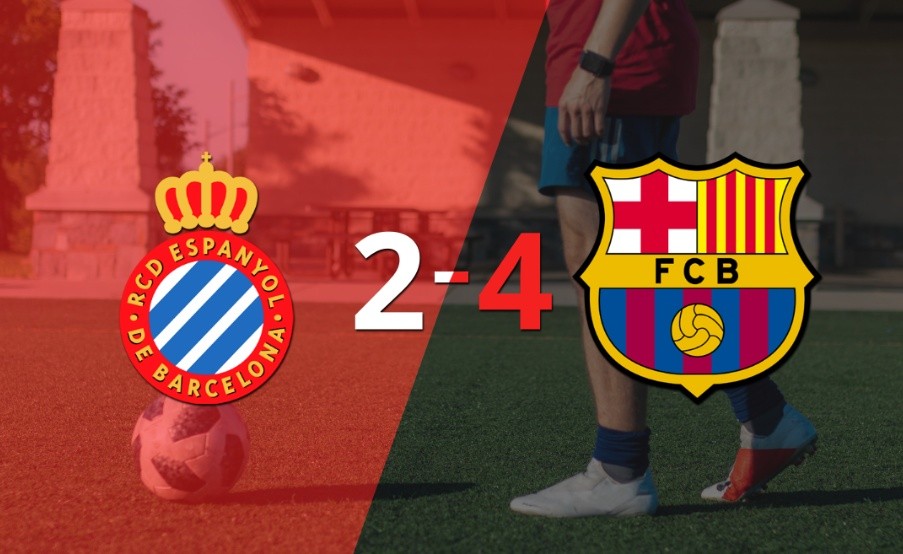El derbi catalán fue para Barcelona por 4 a 2, con doblete de Robert Lewandowski