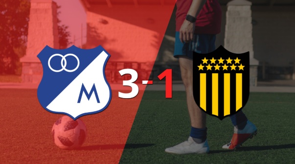Contundente victoria de Millonarios sobre Peñarol