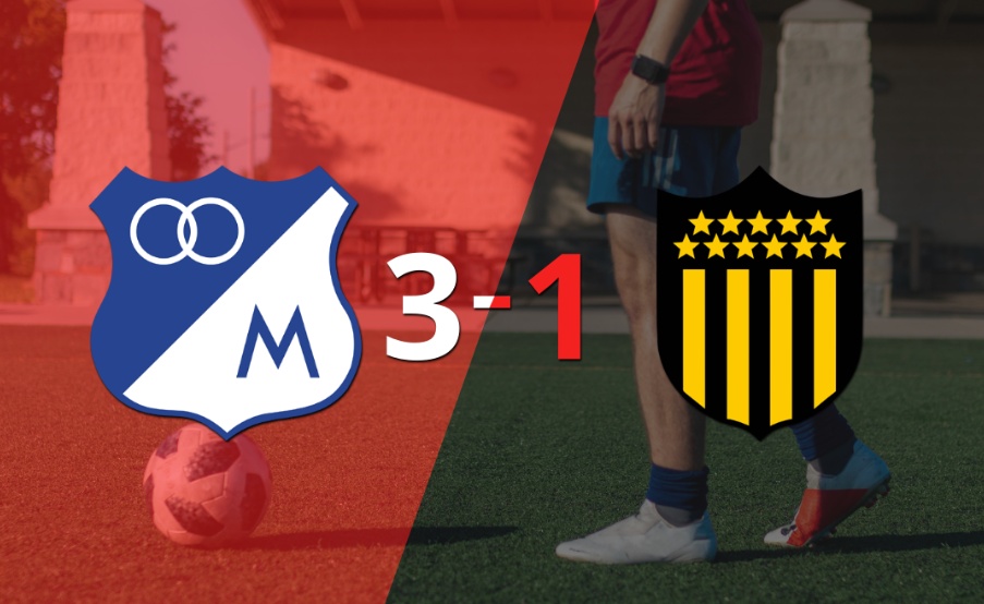 Contundente victoria de Millonarios sobre Peñarol