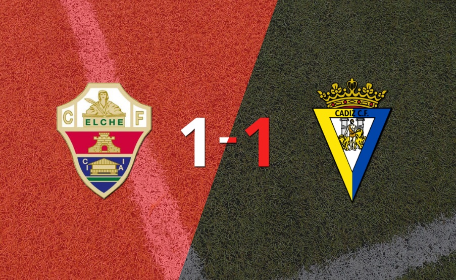Elche y Cádiz empataron 1 a 1