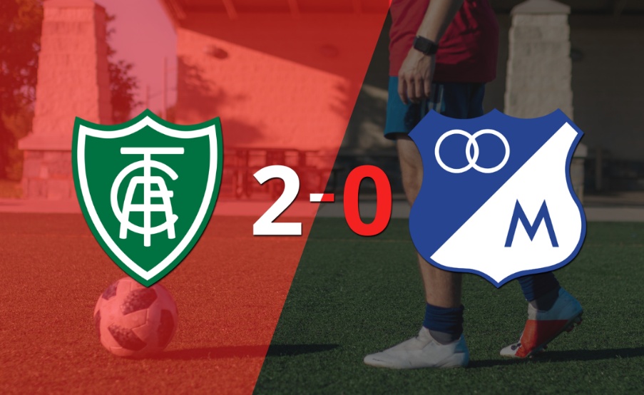 Con dos goles, América-MG se impuso a Millonarios en el Independencia