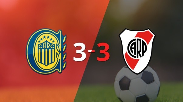 Rosario Central empata ante River Plate pese al doblete de Alejo Veliz