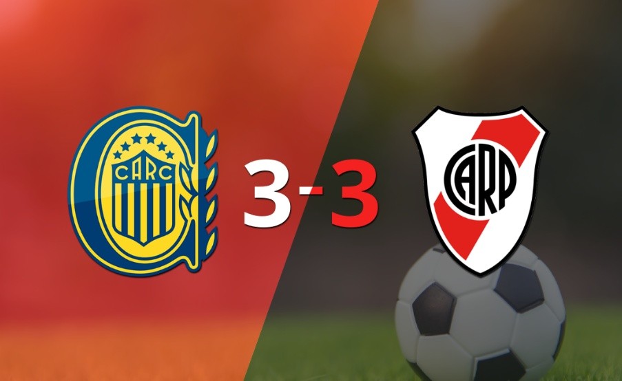Rosario Central empata ante River Plate pese al doblete de Alejo Veliz