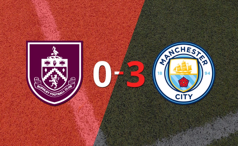 Manchester City le pasó por encima a Burnley con doblete de Erling Haaland