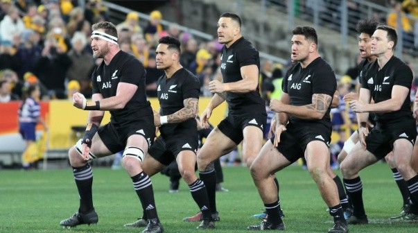El Haka de Nueva Zelanda antes del debut vs. Francia en el Mundial de Rugby