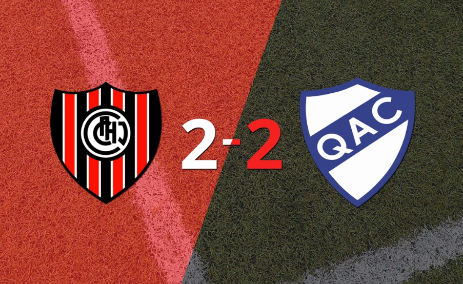 En un emocionante partido, Chacarita y Quilmes empataron 2-2