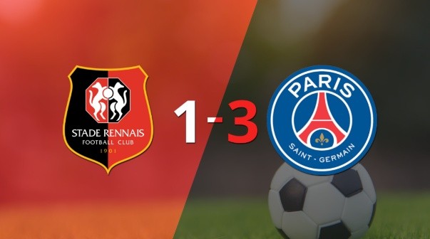 PSG gana 3 a 1 en su visita a Stade Rennes