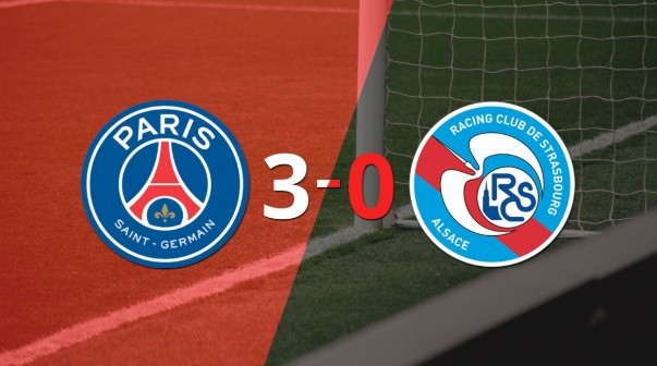 PSG golea 3-0 como local a RC Strasbourg