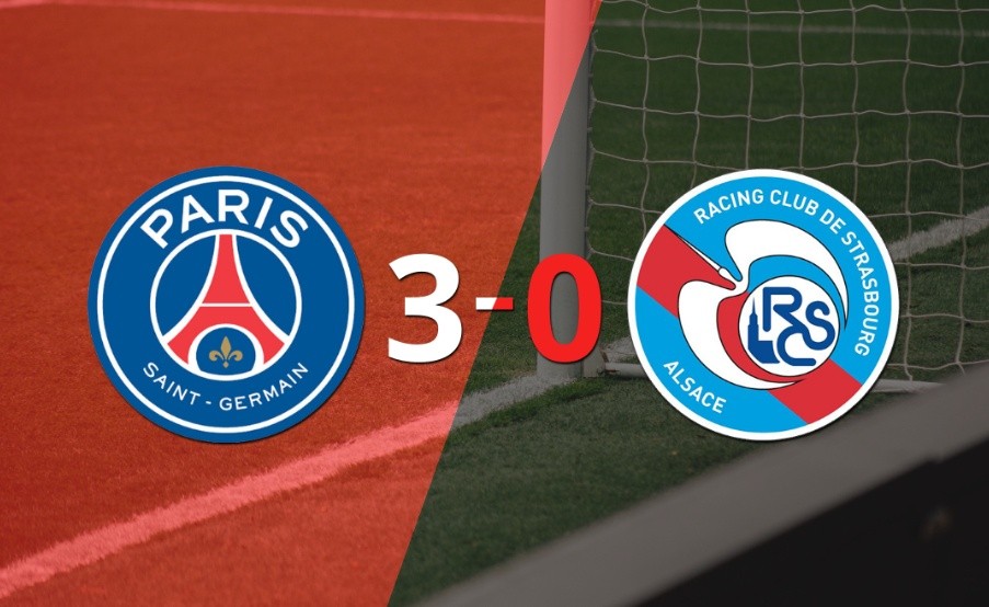 PSG golea 3-0 como local a RC Strasbourg