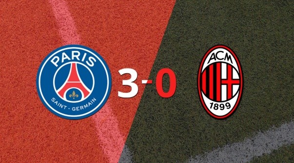 Milan fue superado fácilmente y cayó 3-0 contra PSG