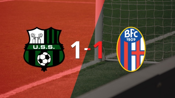 Sassuolo y Bologna se reparten los puntos y empatan 1-1