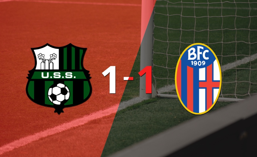 Sassuolo y Bologna se reparten los puntos y empatan 1-1