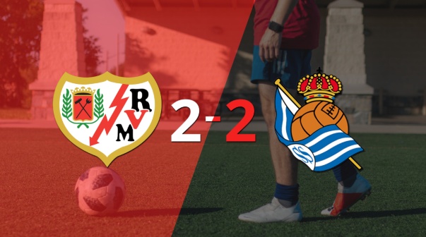 Pese a doblete de Mikel Oyarzábal, Real Sociedad empató con Rayo Vallecano