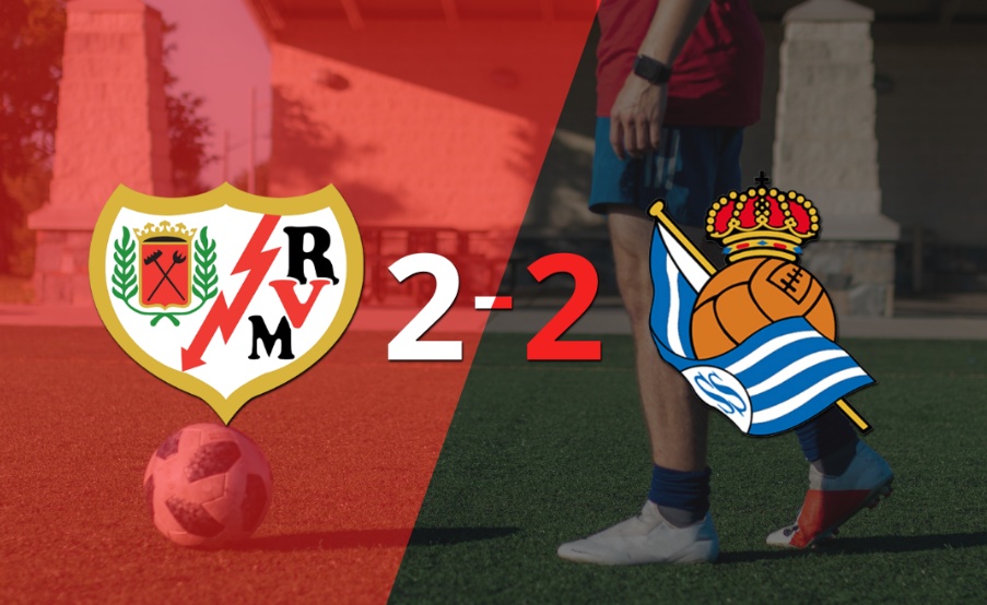 Pese a doblete de Mikel Oyarzábal, Real Sociedad empató con Rayo Vallecano