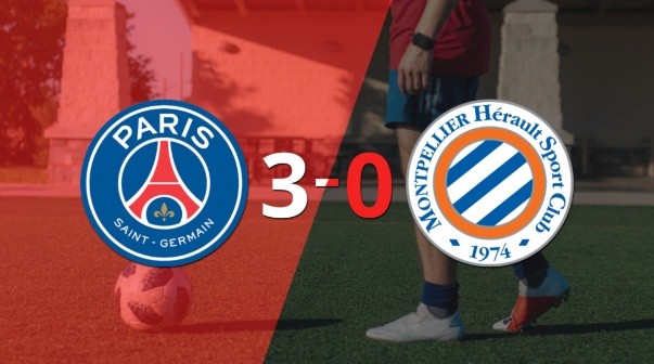 Montpellier se fue goleado 3-0 en su visita a PSG