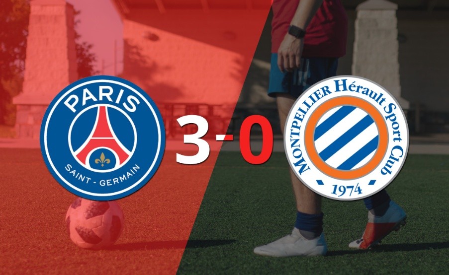 Montpellier se fue goleado 3-0 en su visita a PSG