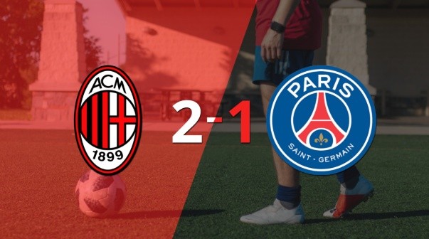 Milan logra 3 puntos al vencer de local a PSG 2-1