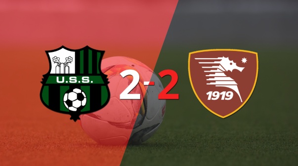 Sassuolo empata ante Salernitana pese al doblete de Kristian Thorstvedt