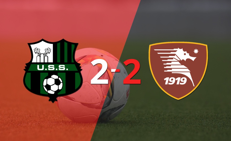 Sassuolo empata ante Salernitana pese al doblete de Kristian Thorstvedt