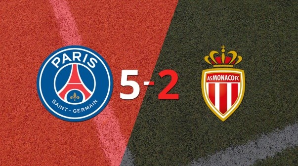 Mónaco fue superado fácilmente y cayó 5-2 contra PSG