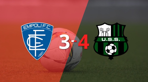 Doblete de Domenico Berardi guió el triunfo de Sassuolo sobre Empoli