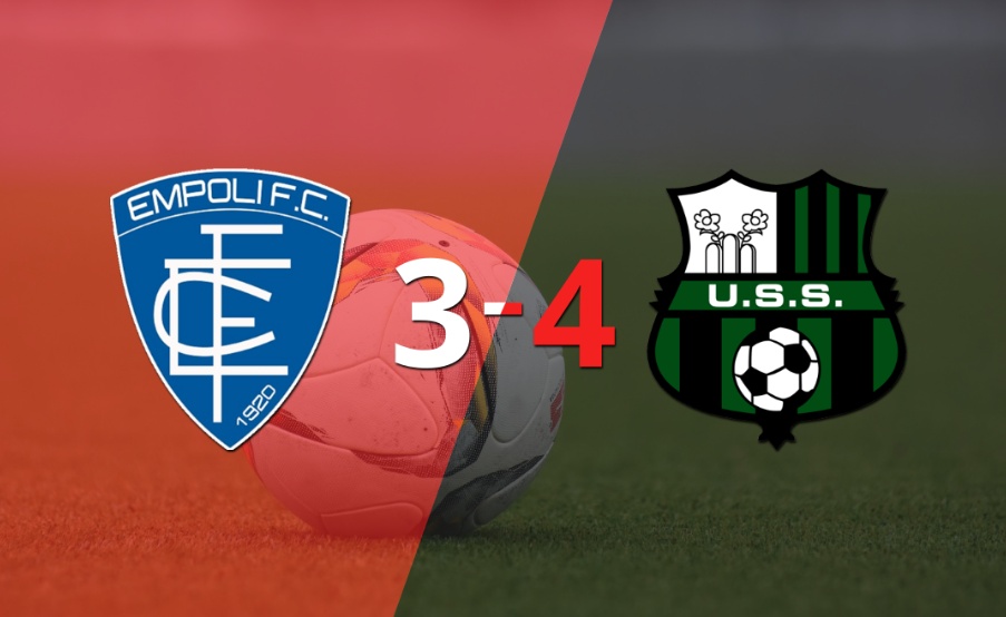 Doblete de Domenico Berardi guió el triunfo de Sassuolo sobre Empoli