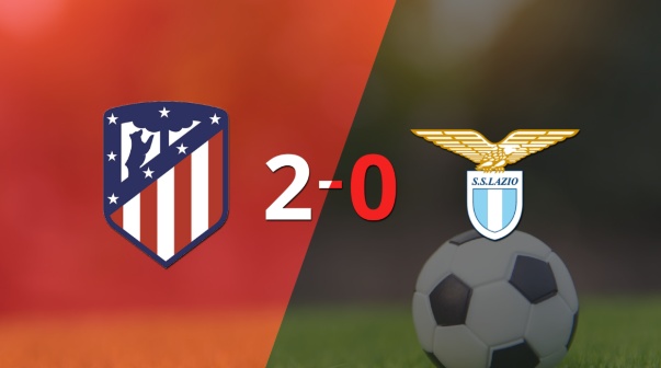 En su casa, Atlético de Madrid le ganó a Lazio por 2-0