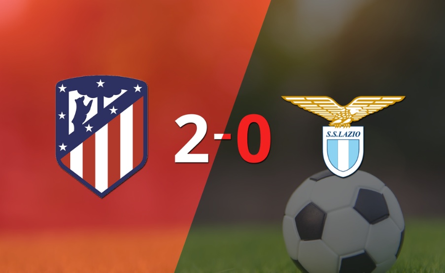 En su casa, Atlético de Madrid le ganó a Lazio por 2-0