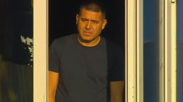 Juan Román Riquelme, en el partido de Fútbol Femenino
