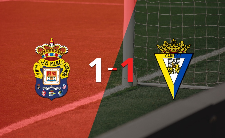 UD Las Palmas y Cádiz se reparten los puntos y empatan 1-1