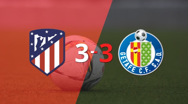 Con dos goles de Antoine Griezmann, Atlético de Madrid igualó ante Getafe