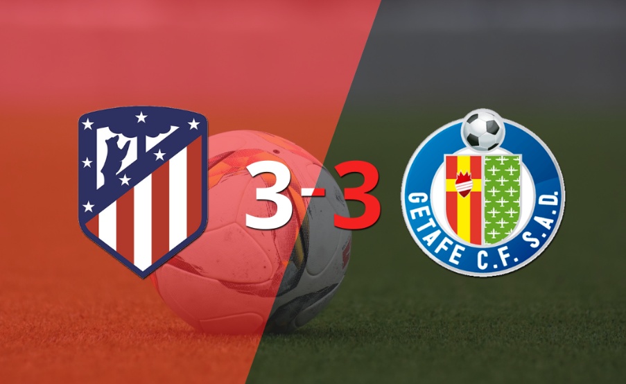 Con dos goles de Antoine Griezmann, Atlético de Madrid igualó ante Getafe