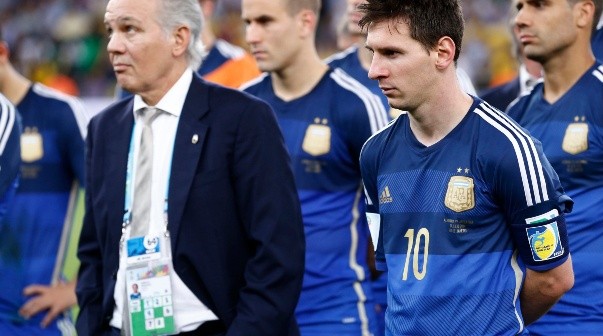 Alejandro Sabella y Lionel Messi en la Selección Argentina.